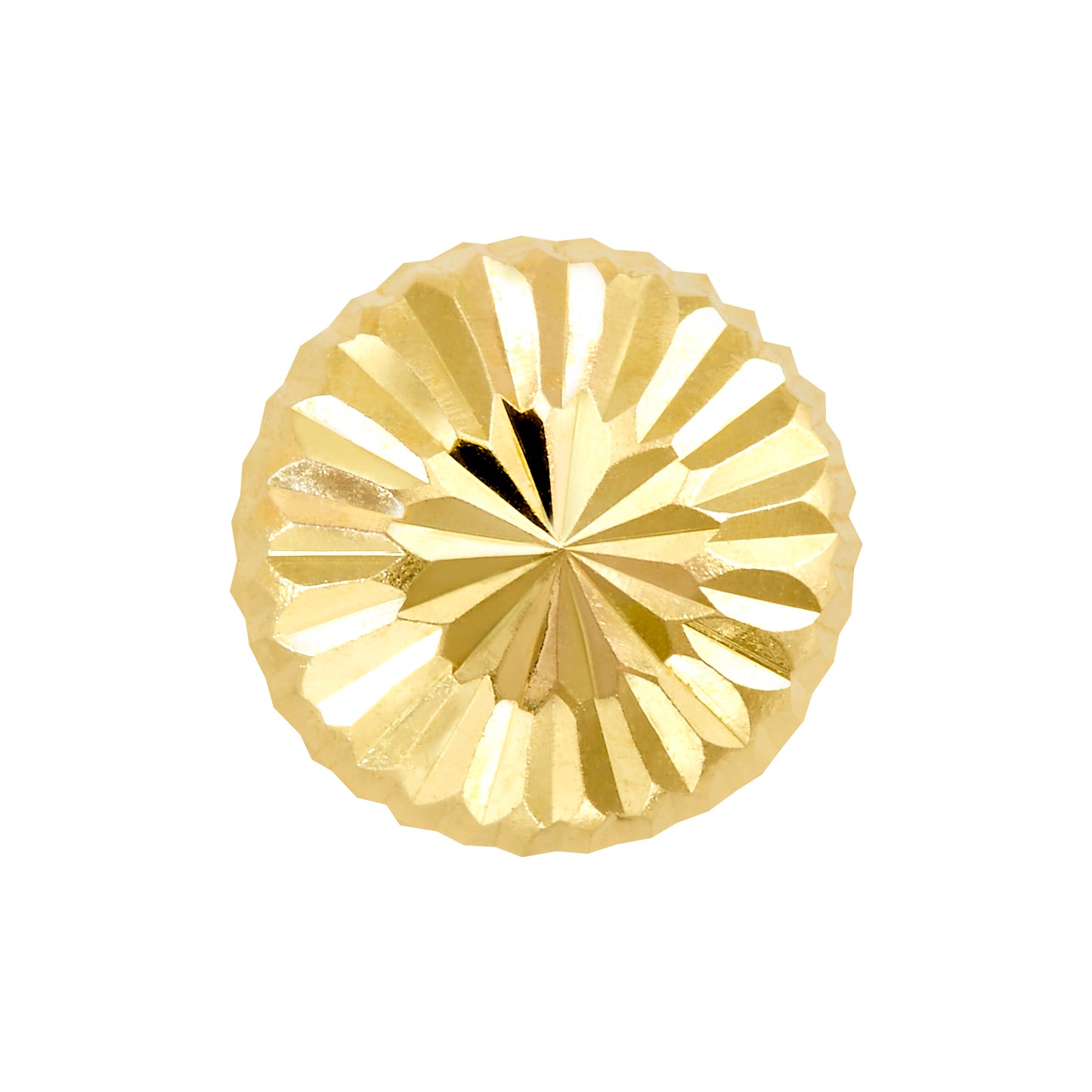 Par de Broquel Hongo facetado básico oro 10k dorado