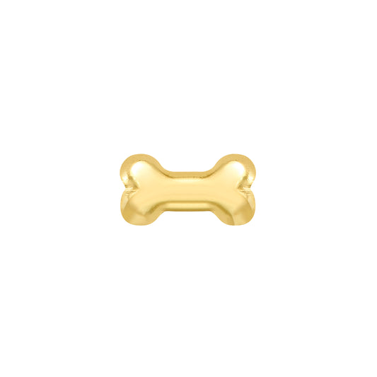 Par o Pieza de Broquel Mini Hueso Oro de 10k DORADO