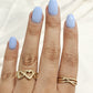 Anillo corazon y lineas oro 10k dorado