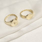 Anillo ancho estrella en oro 10k dorado