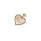 Dije corazón madre perla con piedra oro 10k