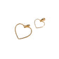 Dije corazón contorno delgado CH y G oro 10k