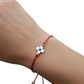Pulsera de hilo rojo con ojito turco cruz madre perla BIMETAL