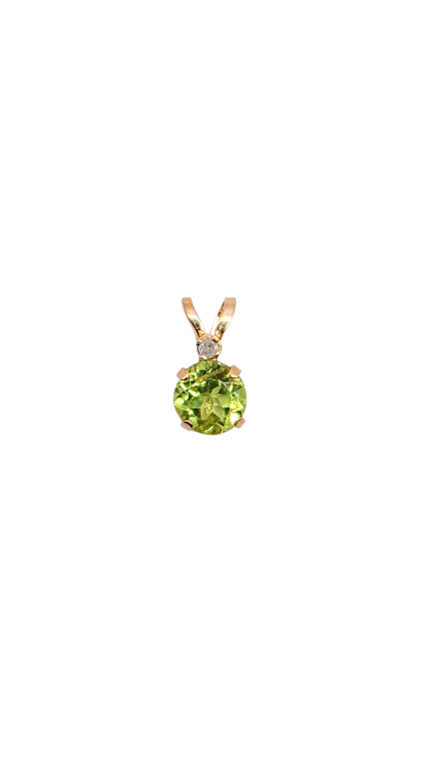 Dije mes Agosto - Peridoto Oro 10k