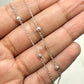 Amaris Cadena con Esferas 1mm de grosor Plata 925
