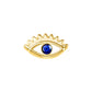 Par de Broquel ojo silueta con piedra azul oro 10k DORADO