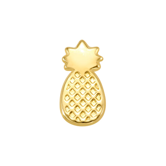 Par de Broquel piña oro 10k DORADO
