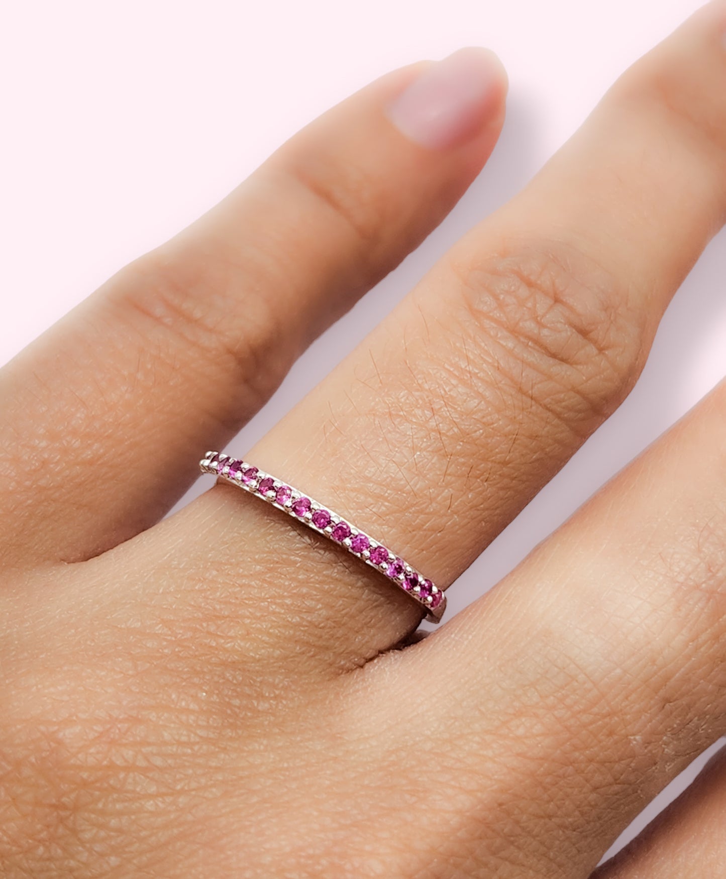 Anillo media churumbela rosa