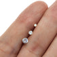 Par o Pieza de Broquel Básico Chispita Zirconia Blanca