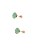 Par o Pieza de Broquel Happy Face Esmalte Verde Menta Oro 10k DORADO