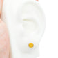 Par o Pieza de Broquel Happy Face Esmalte Amarillo Oro 10k DORADO