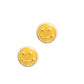 Par o Pieza de Broquel Happy Face Esmalte Amarillo Oro 10k DORADO