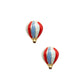 Par o Pieza de Broquel Globo Esmalte Rojo Azul Verde Oro 10k DORADO