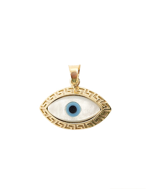 Dije de de ojo turco con madre perla oro 10k