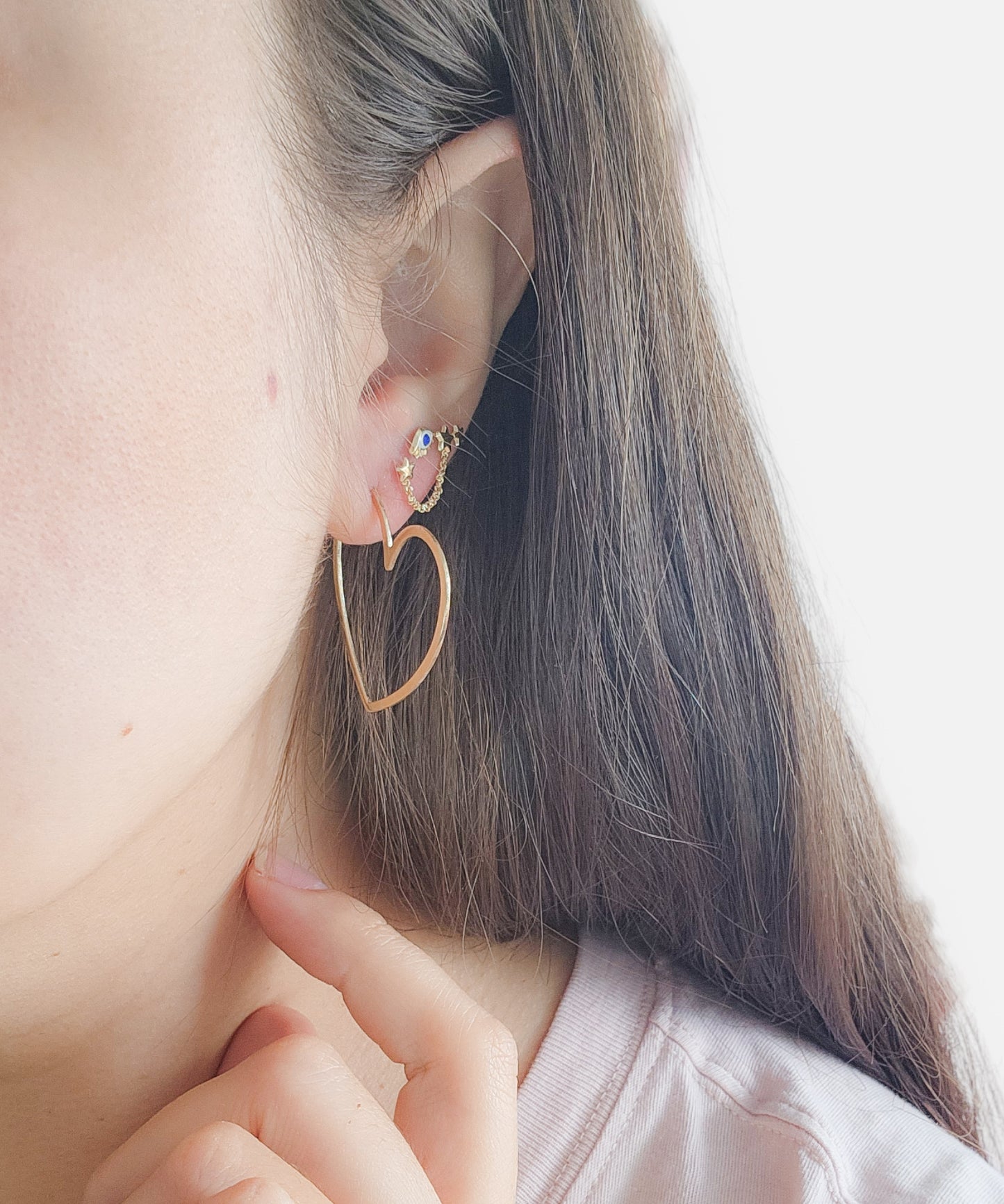 Aretes en forma de corazón