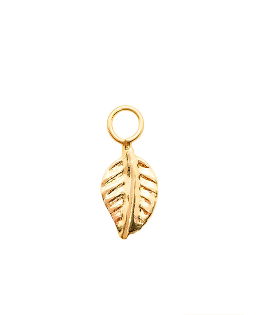 Pieza accesorio charm hoja oro 10k DORADO