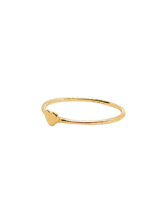 Anillo corazón liso oro 10k