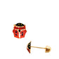 Par de Broquel catarina bump oro 10k DORADO