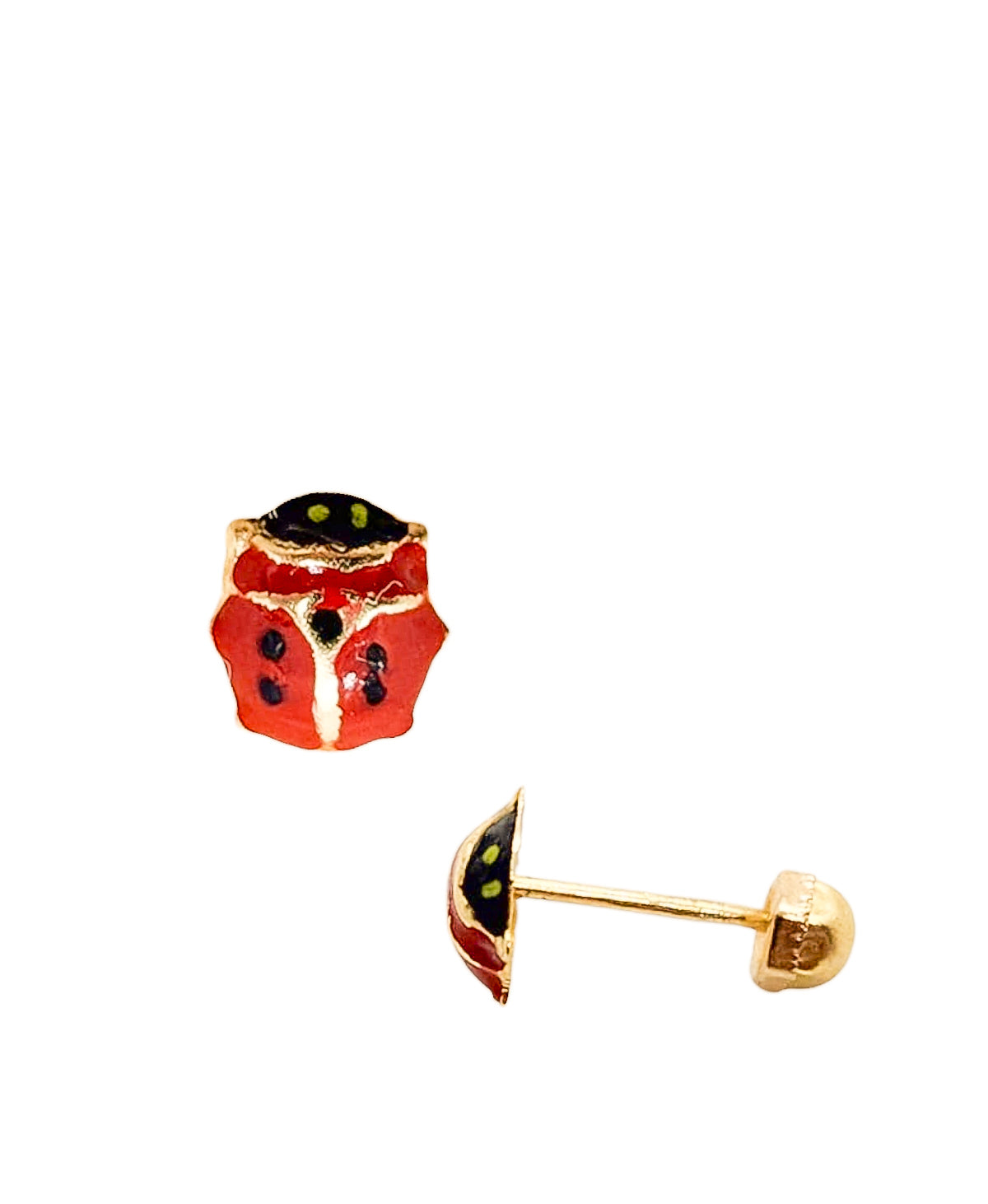 Par de Broquel catarina bump oro 10k DORADO