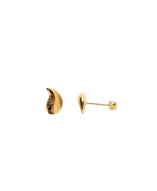 Par de Broquel gota bombis oro 10k DORADO