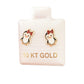 Par de Broquel pingüino esmalte oro 10k DORADO