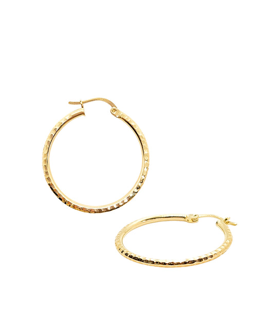 Arracadas diamantadas oro amarillo GRANDES 10k