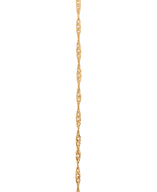 Cadena estilo singapur 1.5 a 2mm oro 10k