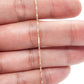 Cadena estilo singapur con espejo 1mm oro 10k