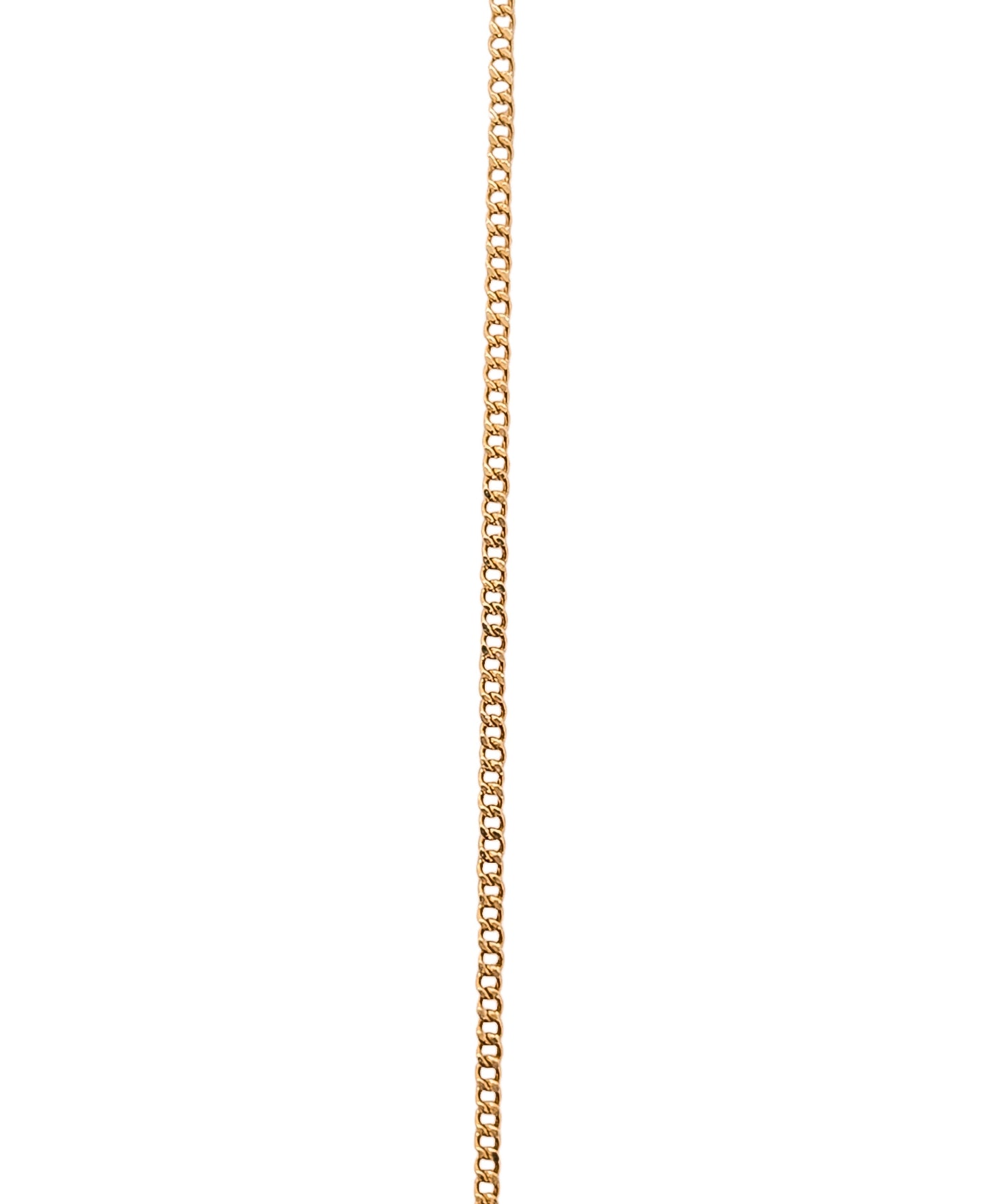 Cadena estilo barbada 1mm (ultra delgada) oro 10k