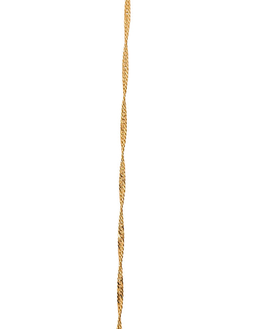 Cadena estilo singapur 1mm (ultra delgada) oro 10k