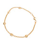 Pulsera eslabón con semilla oro 10k