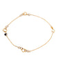 Pulsera con corazones en oro blanco combinada en oro amarillo oro 10k