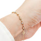 Pulsera con bolitas facetadas en 3 oros 10k
