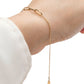 Pulsera estilo paperclip en medio oro 10k