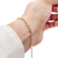 Pulsera eslabón con semilla oro 10k