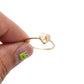 Anillo INICIAL personalizado corazón liso grande oro 10k