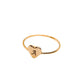 Anillo INICIAL personalizado corazón liso grande oro 10k