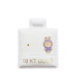 Par o Pieza de Broquel bubu morado esmalte oro 10k