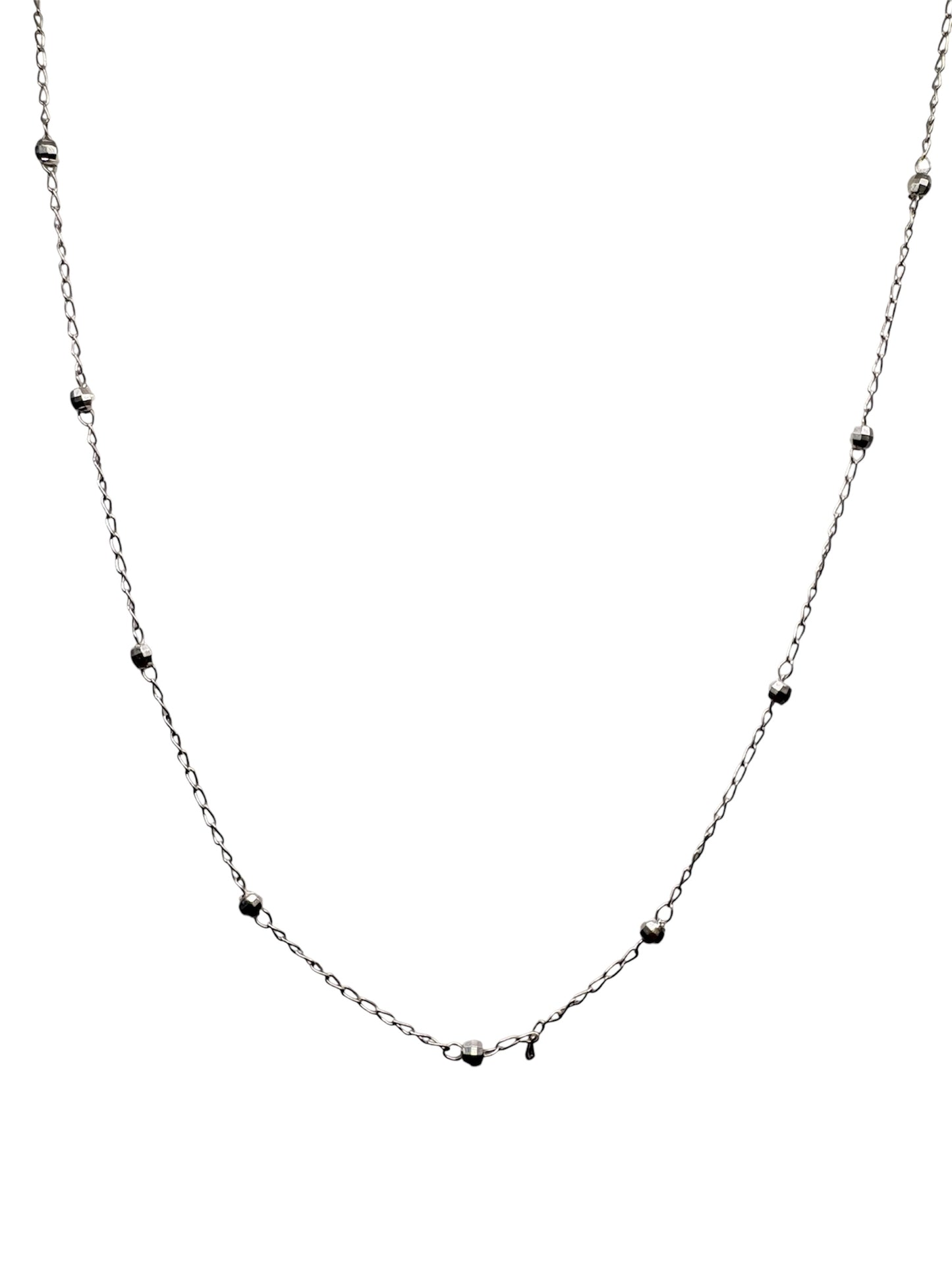 Amaris Cadena con Esferas 1mm de grosor Plata 925