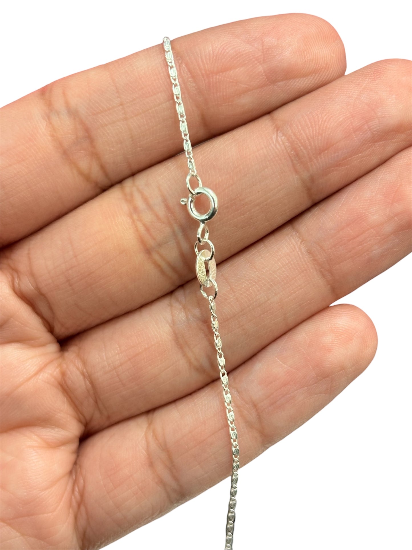 Amaris Cadena Caracol 1mm de Grosor Plata 925