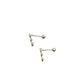 Amaris Broquel Triple Circonia blanca biselado 1cm de largo Plata 925