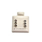 Amaris Broquel Triple Circonia blanca biselado 1cm de largo Plata 925