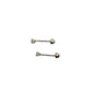 Amaris Broquel basico recto de circonia blanca 2mm Plata 925