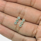 Amaris Broquel Triple Circonia blanca biselado 1cm de largo Plata 925