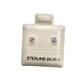 Amaris Broquel basico recto de circonia blanca 3mm Plata 925
