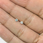Amaris Broquel basico recto de circonia blanca 3mm Plata 925