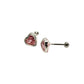 Amaris Broquel en forma de corazón con biselado diamantado 6mm PLATA 925 Garantizado