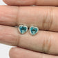 Amaris Broquel en forma de corazón con biselado diamantado 6mm PLATA 925 Garantizado