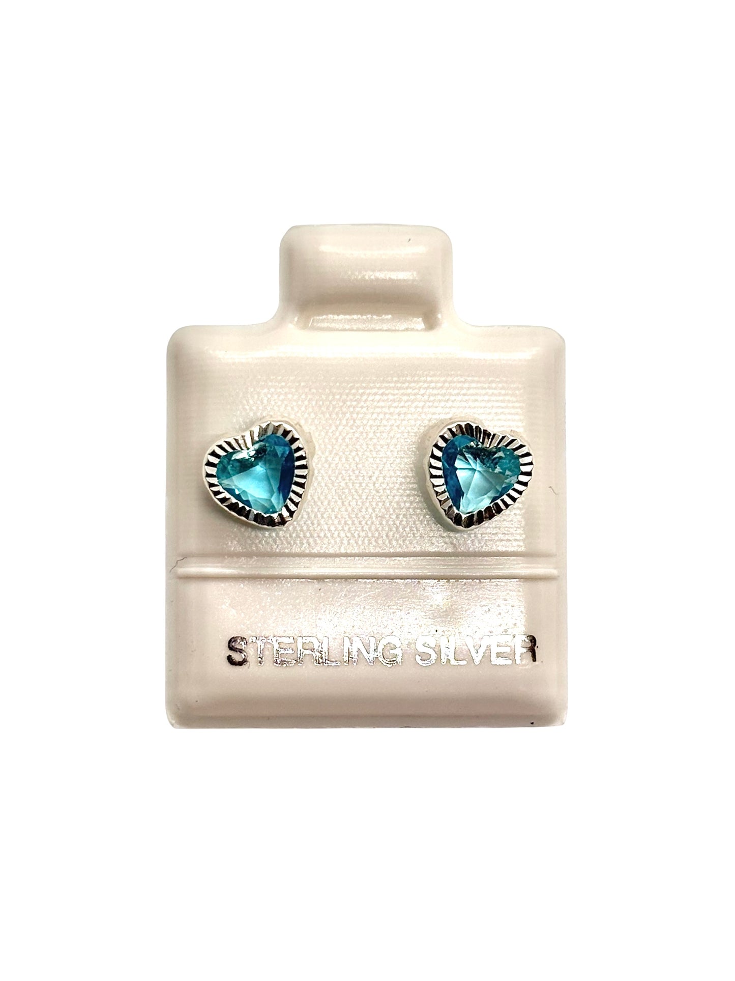 Amaris Broquel en forma de corazón con biselado diamantado 6mm PLATA 925 Garantizado