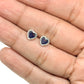 Amaris Broquel en forma de corazón con biselado diamantado 6mm PLATA 925 Garantizado